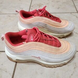 Nike Air Max 97 "Sisterhood" Sneakers in Peach and Grey DM8943-700 Size 7